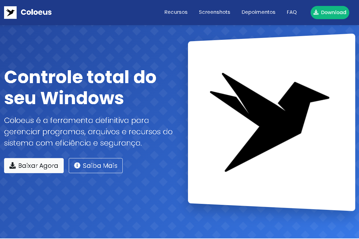 Logo do Coloeus - Gerenciamento de programas, análise de arquivos e permissões administrativas